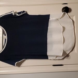 Navy and White blouse